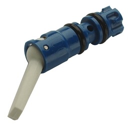Toggle Valve Replacement Cartridge, On/Off, 3-Way, Normally Closed, Blue w/ Gray Toggle