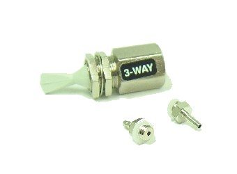 Toggle Valve Replacement Cartridge, Momentary, 3-Way, Normally Closed, Blue w/ Gray Toggle