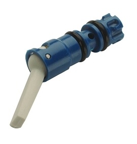 Toggle Valve Replacement Cartridge, On/Off, Side Ported, Momentary, 3-Way, Normally Closed, Blue
